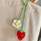 Crochet Strawberry Hanging Charm