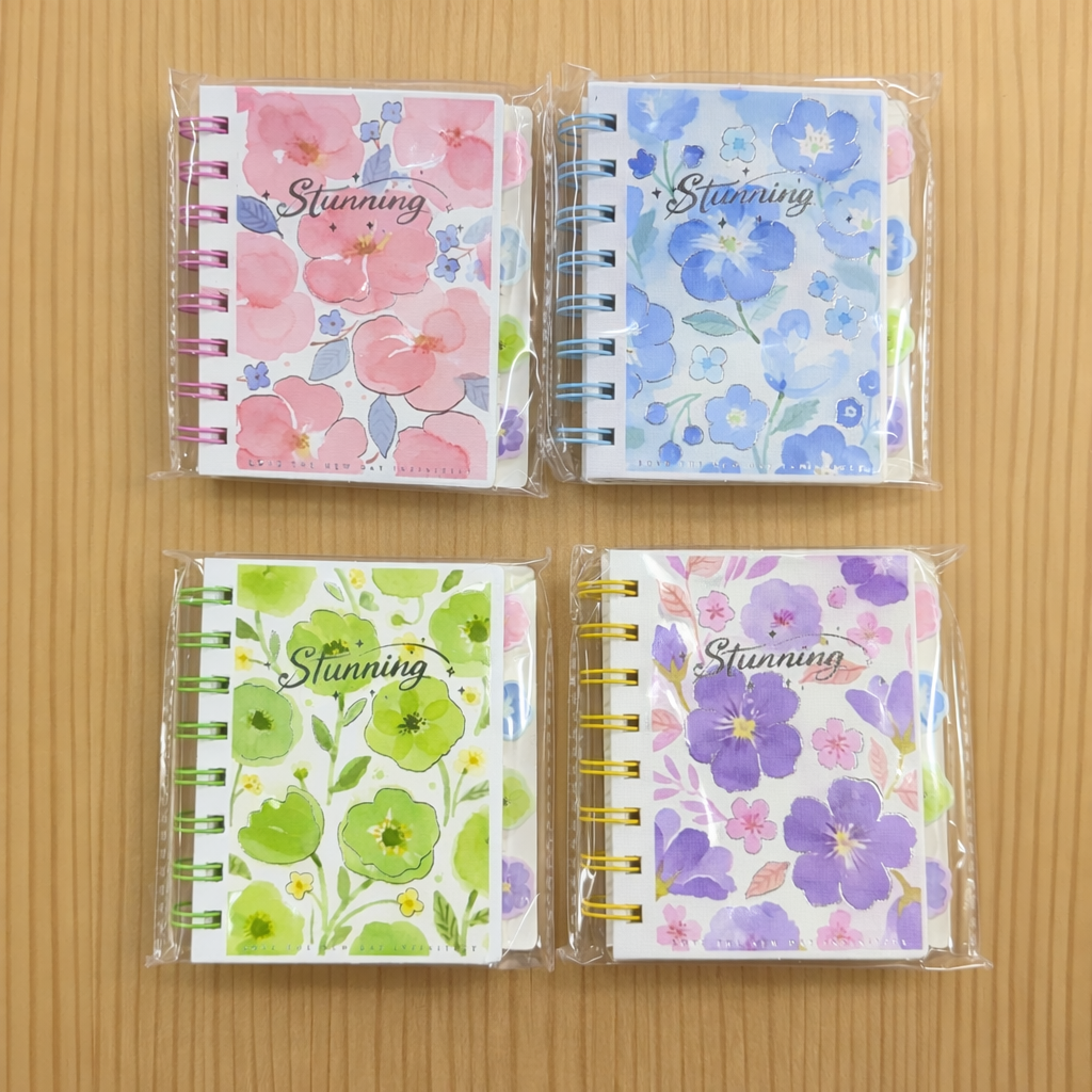 Floral Mini Spiral Diary