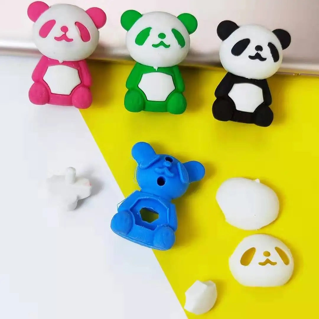 Panda  Eraser 5pcs Set