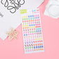 Alphabet and Numbers Crystal Sticker