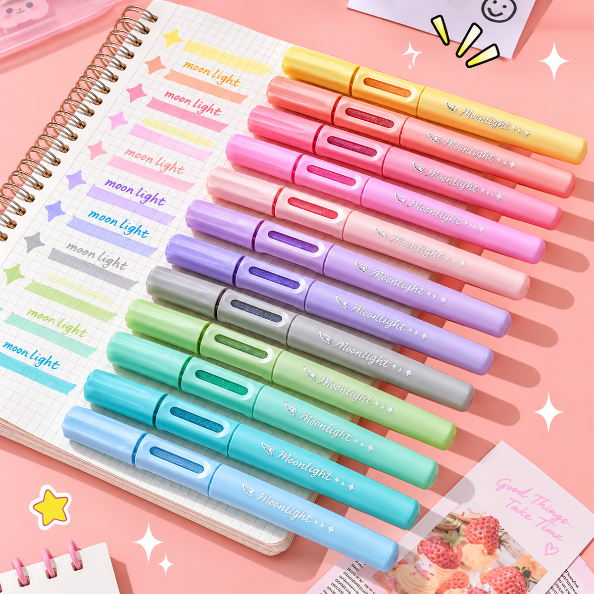 Kawaii Glitter Highlighter Set