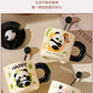 Cute Panda Mug With Lid & Spoon