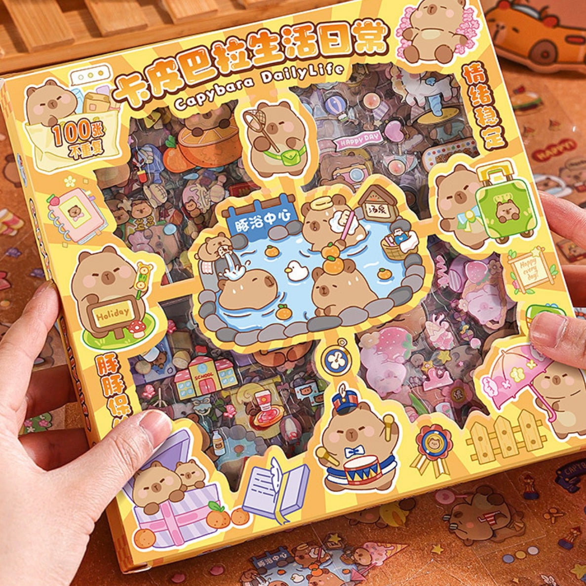 Capybara Daily Life Sticker Box (100pcs)
