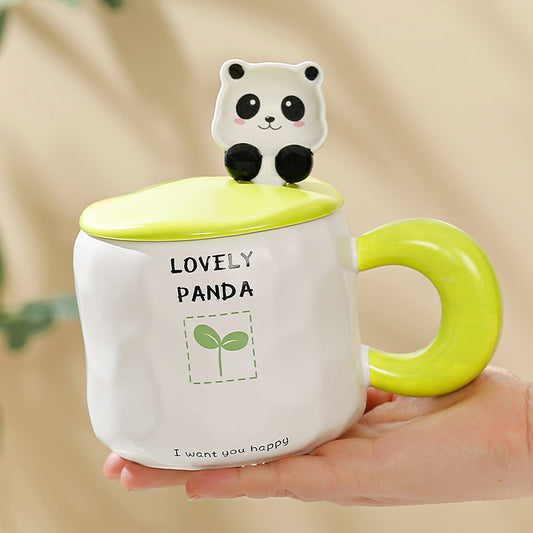 Panda Ceramic Mug With Spoon