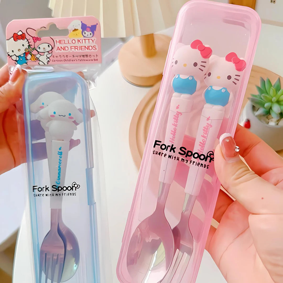 Sanrio Spoon With Fork Set