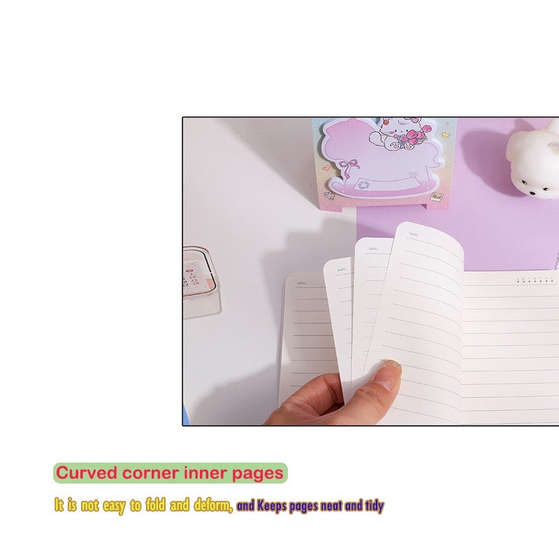 Mini Study Spiral Diary With Bookmark