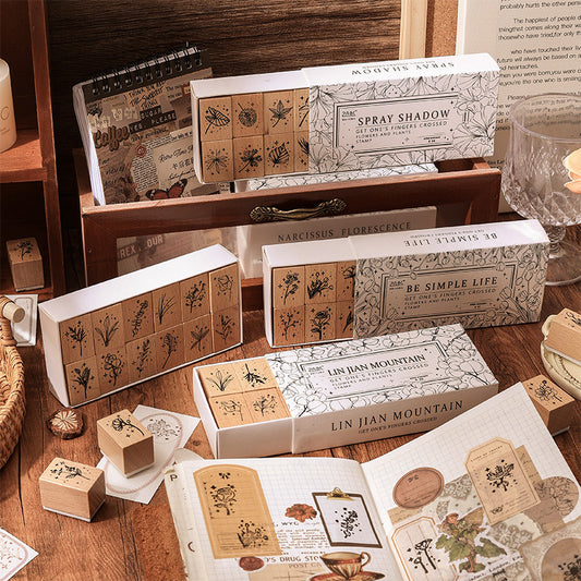 Wooden Floral Journaling Stamp
