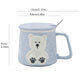 Cute Bear Mug With Lid & Straw