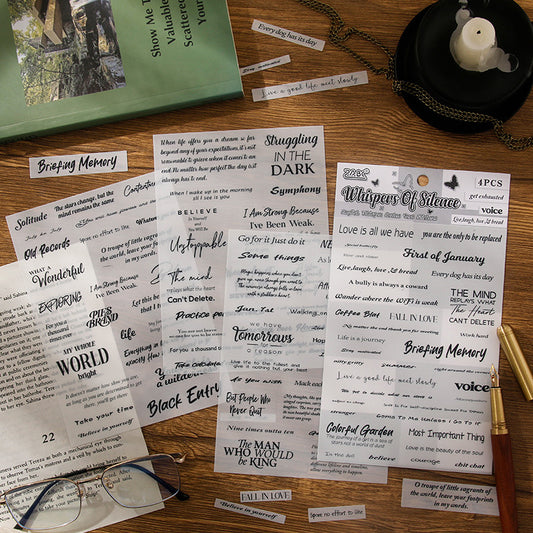 English Talk Series Journaling Stickers