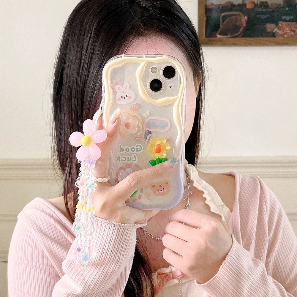 Floral IPhone Case With Charm