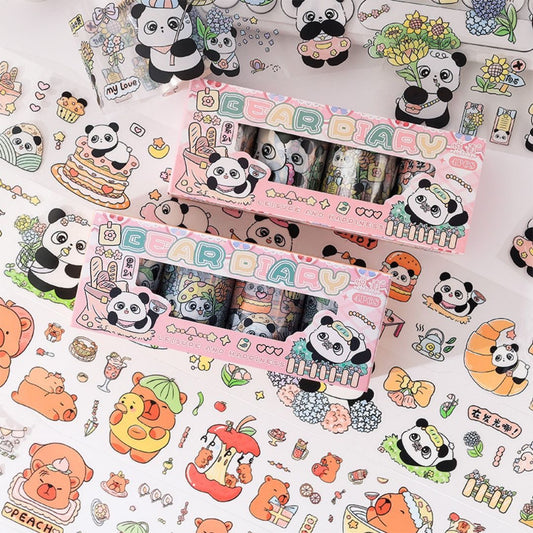Panda Diary Journal Sticker Roll