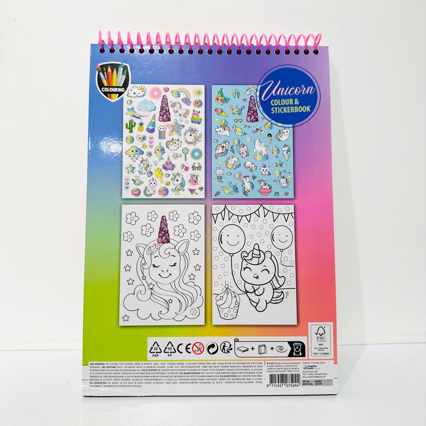 Unicorn Coloring Kit With Stickers