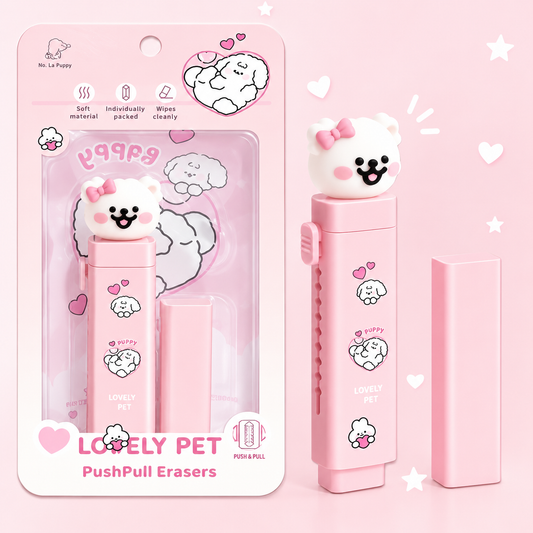 Lovely Pet Push Pull Eraser