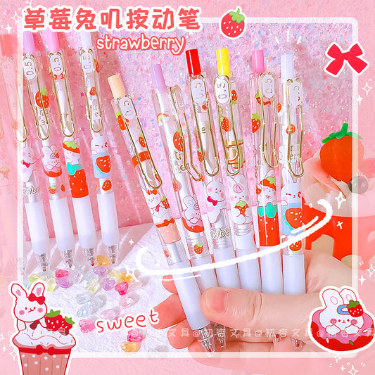 Strawberry Gel Pen Set (6pcs pack)