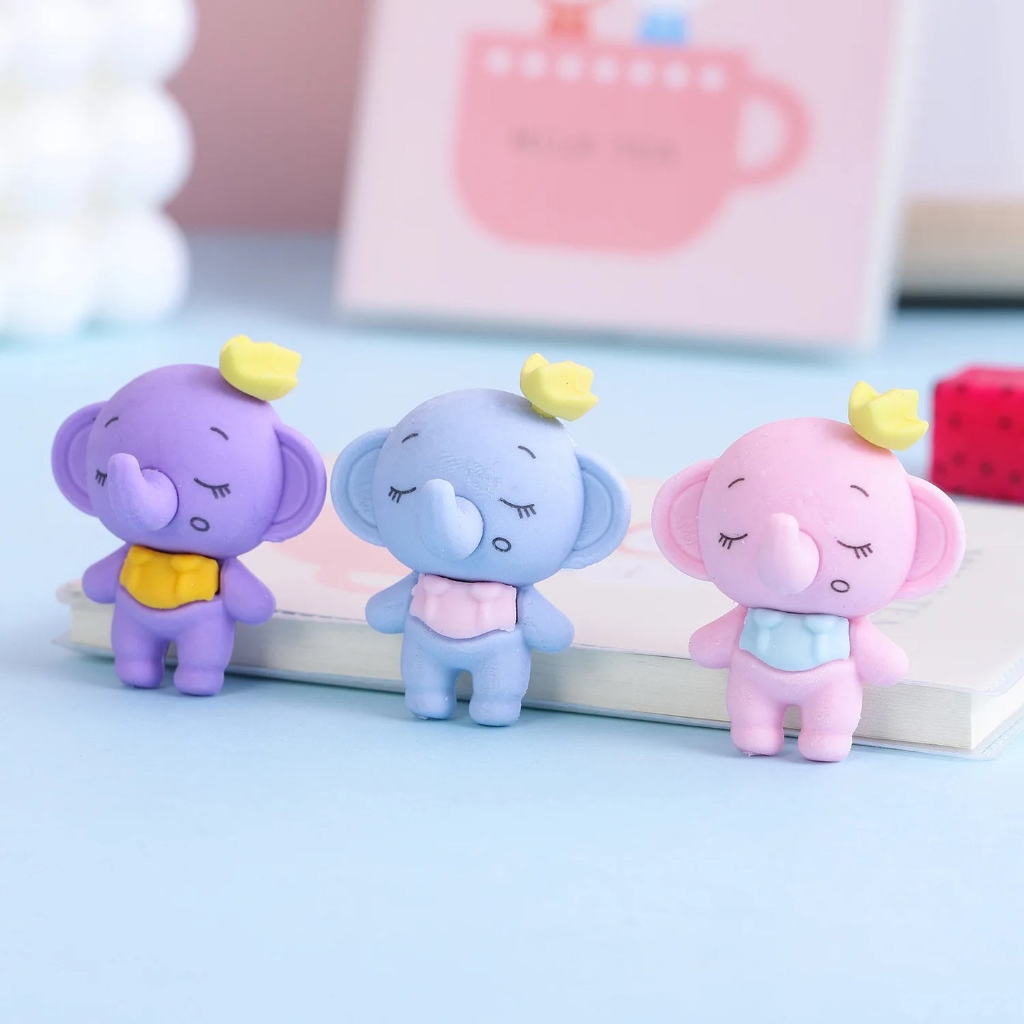 Elephant Eraser 5pcs set