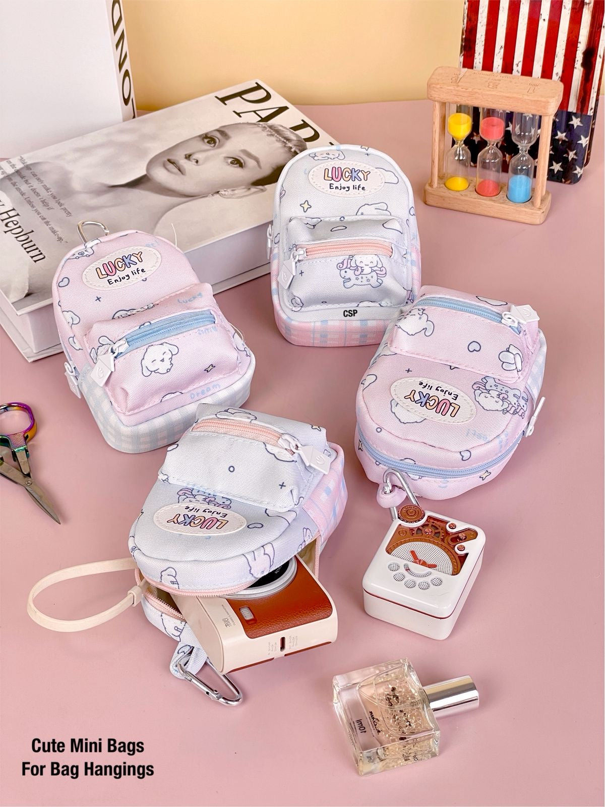 Mini Backpack Keychain Pouch