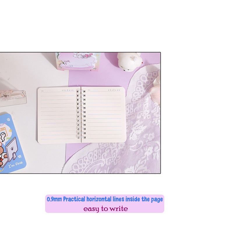 Mini Study Spiral Diary With Bookmark