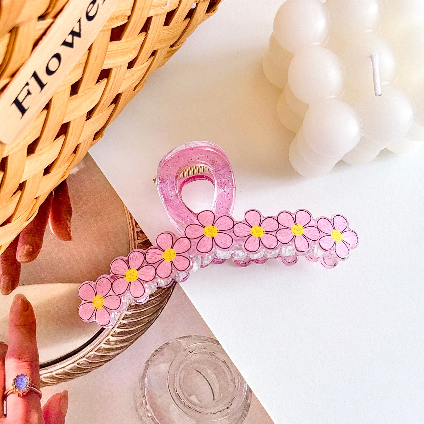 Floral Claw Clips