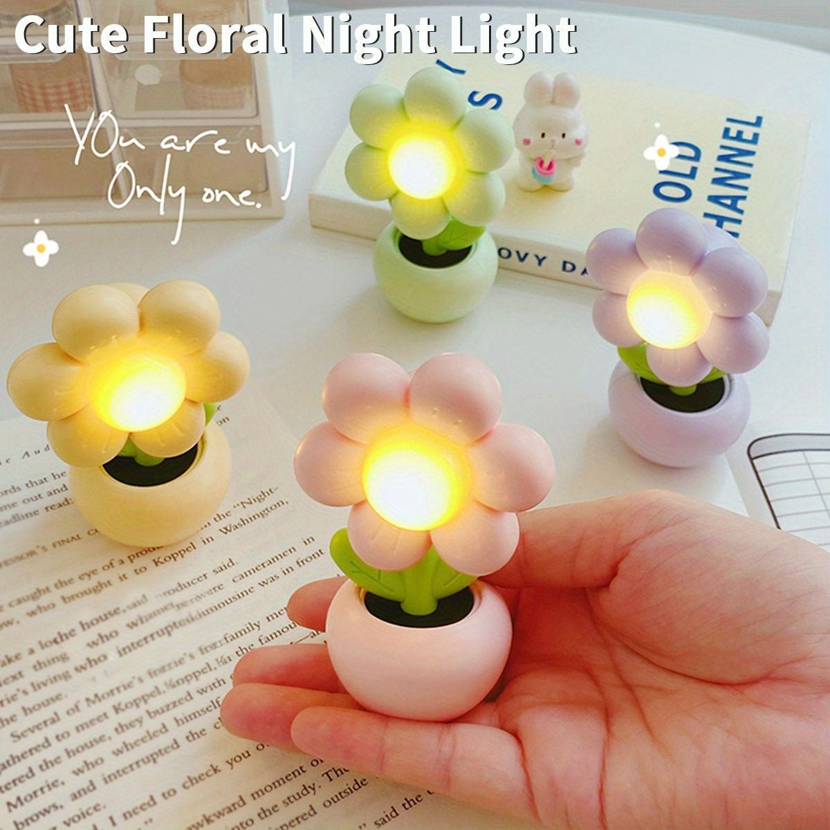 Mini Floral Lamp With Pot