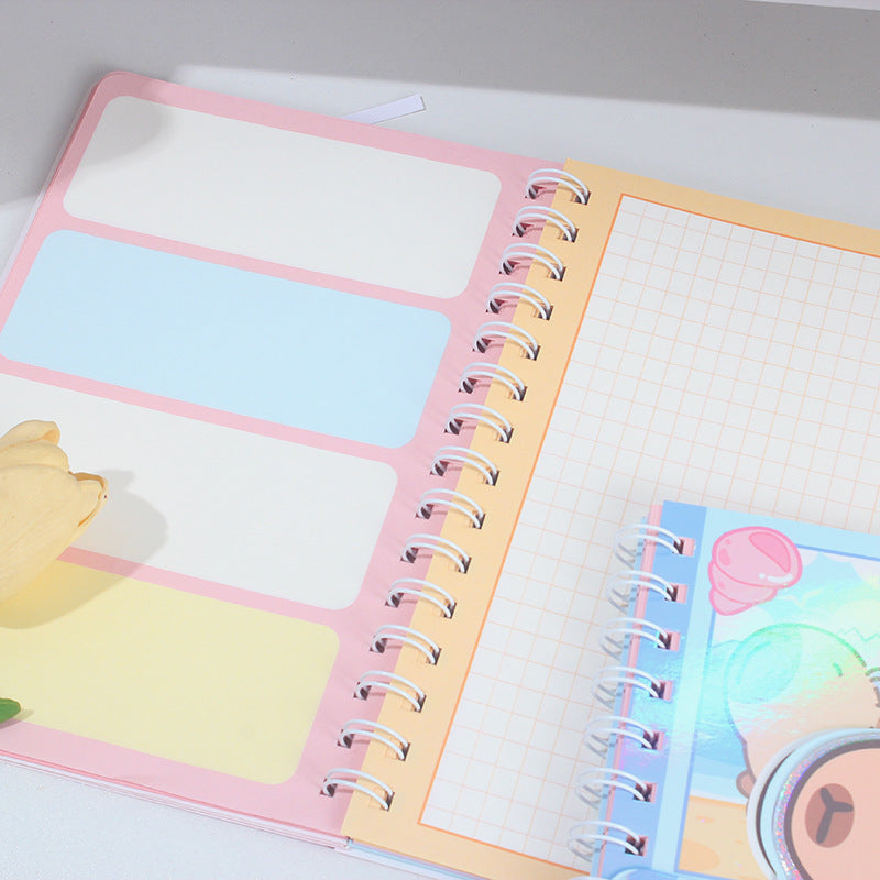 Cheese Bear Kawaii Spiral Diary