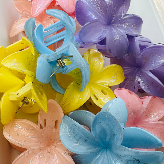 Floral clip printed