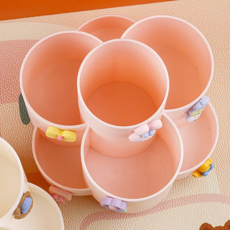 Kawaii Rotating Pen Stand With Charms