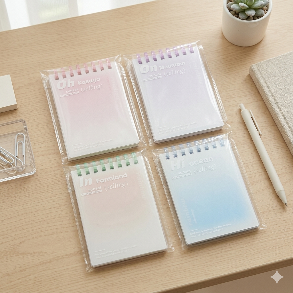 Gradient Mini Spiral Notpad