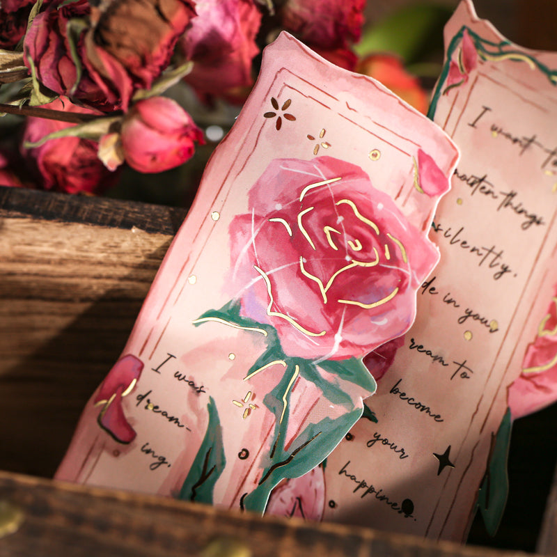 Vintage Rose Bookmarks 5pcs Pack