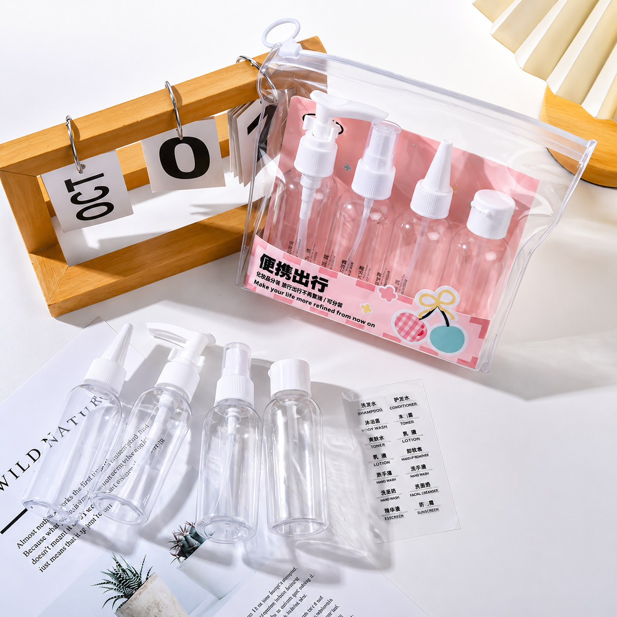 Kawaii Travel Bottle Kit