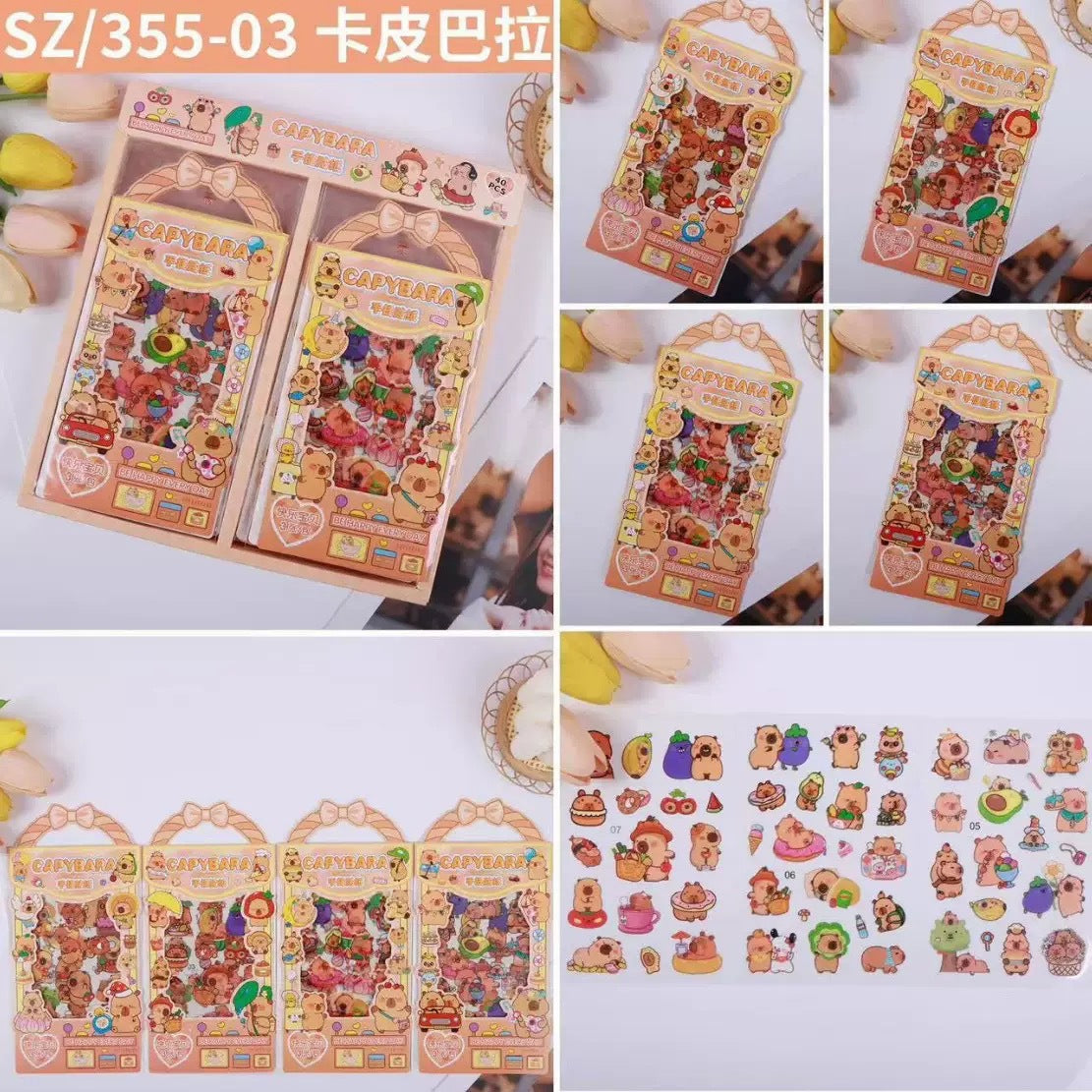 Sanrio and Capybara Sticker Bag