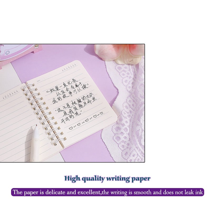 Mini Study Spiral Diary With Bookmark