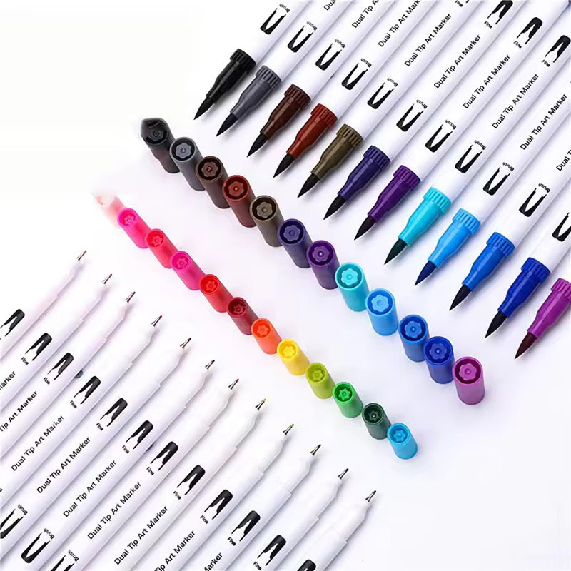 Dual Tip Brush Pens