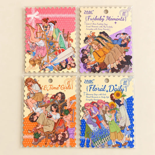 Kawaii Girls Daily Sticker Set