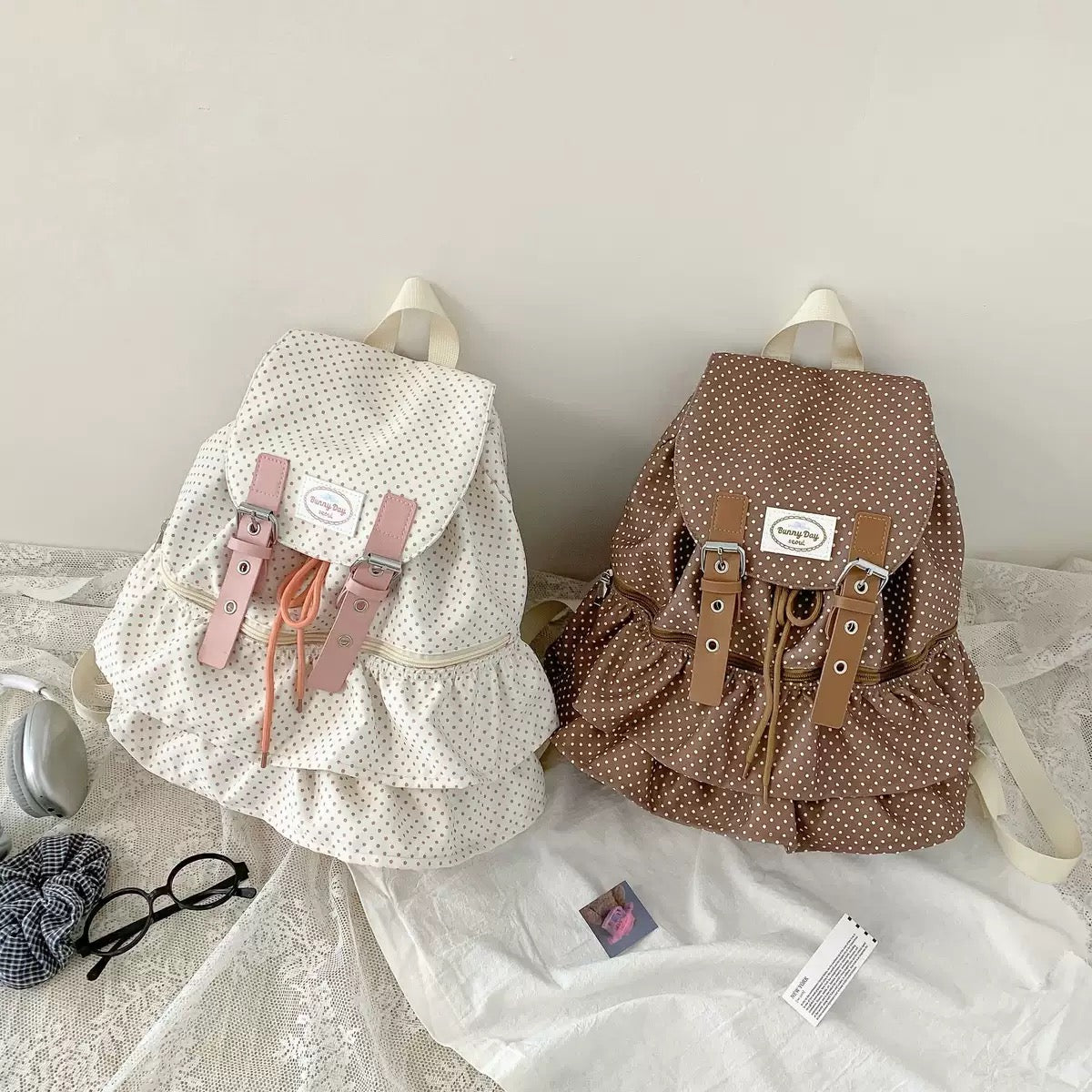 Latte Polka Backpack