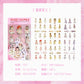 Girly Journaling Stickers Set of 6sheet