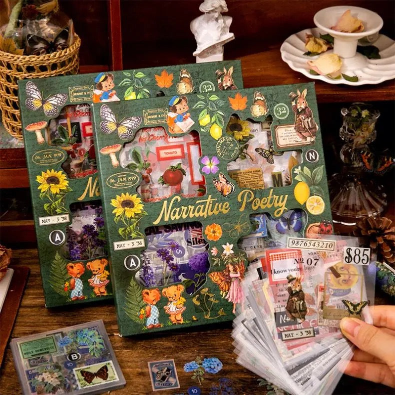 Vintage Sticker Box 100sheets – diecutsmart