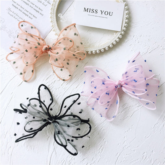 Organza Bow Hair Clips