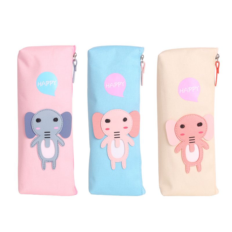 Elephant Canvas Pencil Case