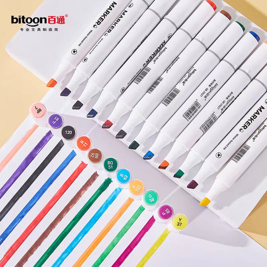 Dual Tip Felt Tip Brush Pen 36 Pcs