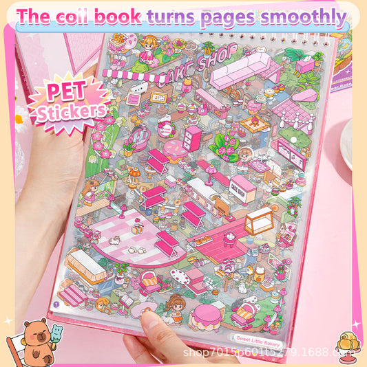 Miniature World 3D Sticker Book