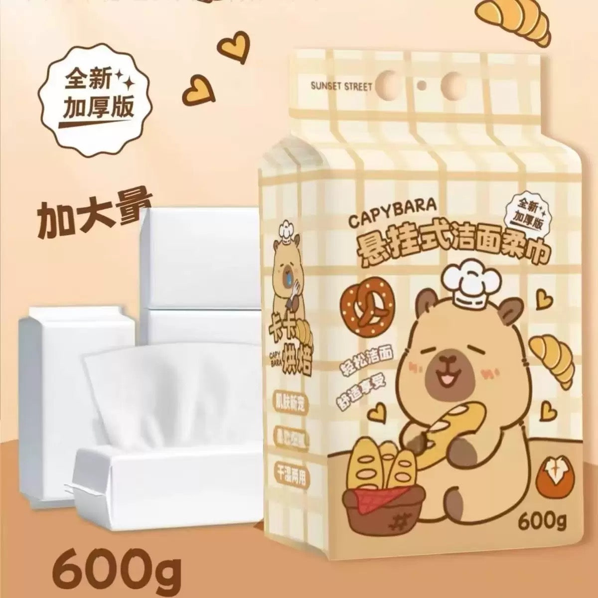 Capybara Face Towel Pack