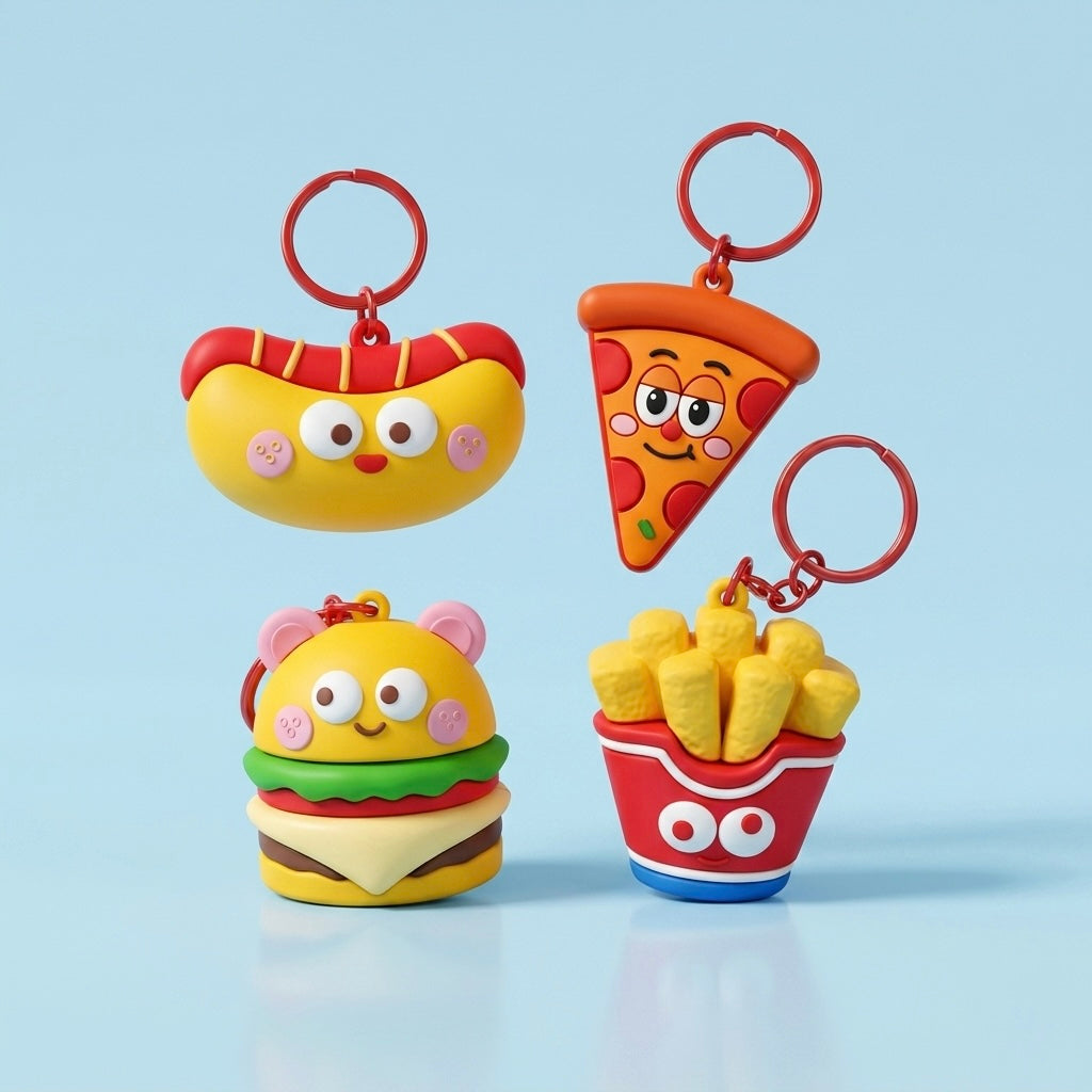 Kawaii foodie keychain