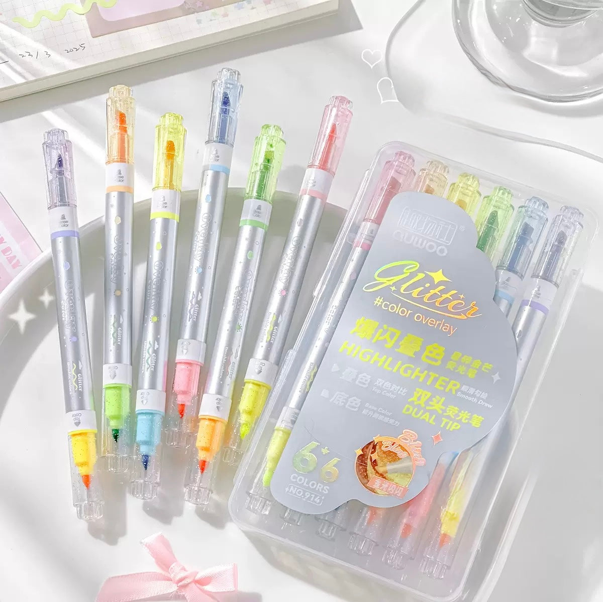Dual-Tip Glitter Highlighter