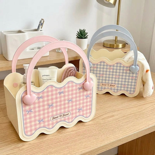 Gingham Storage Basket