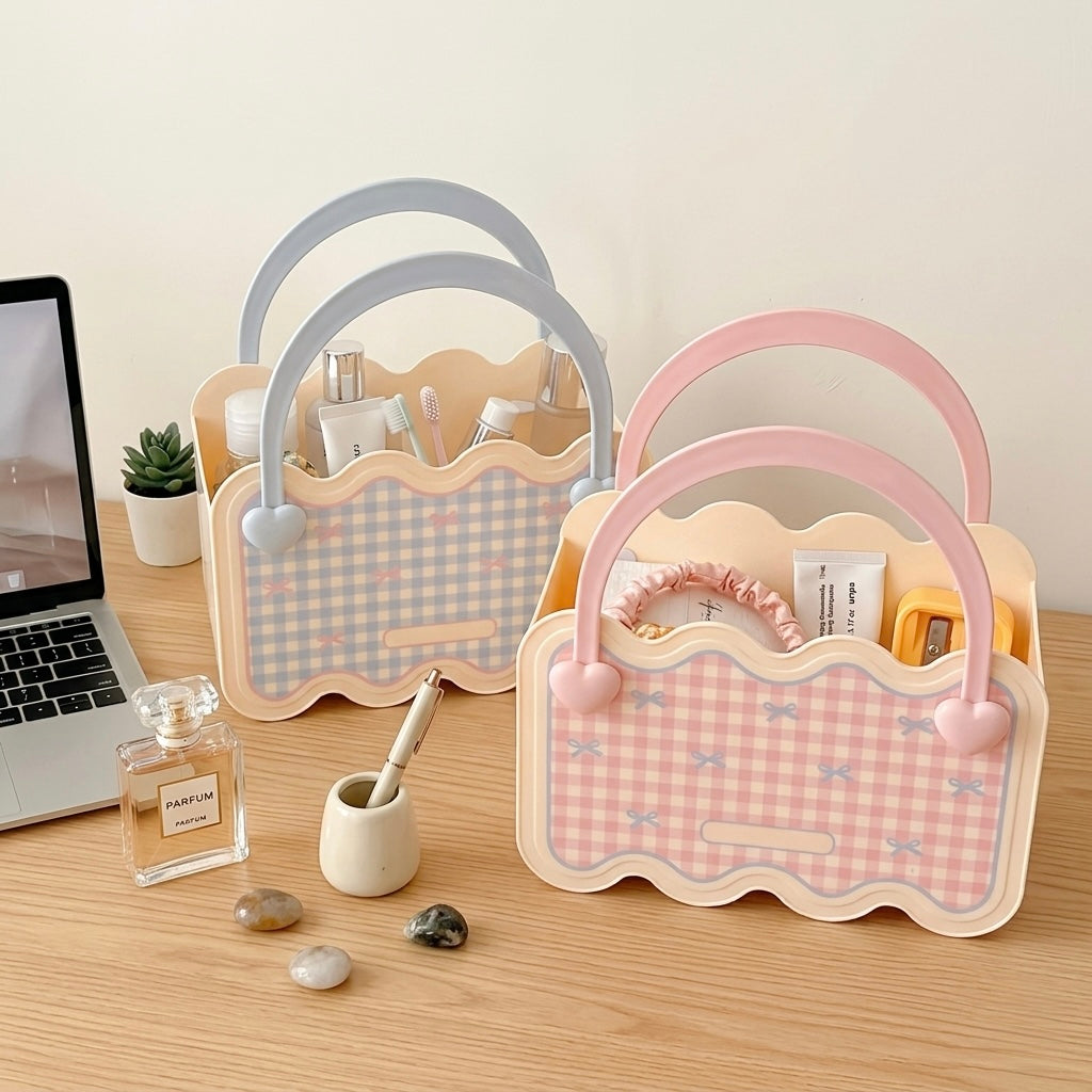 Gingham Storage Basket