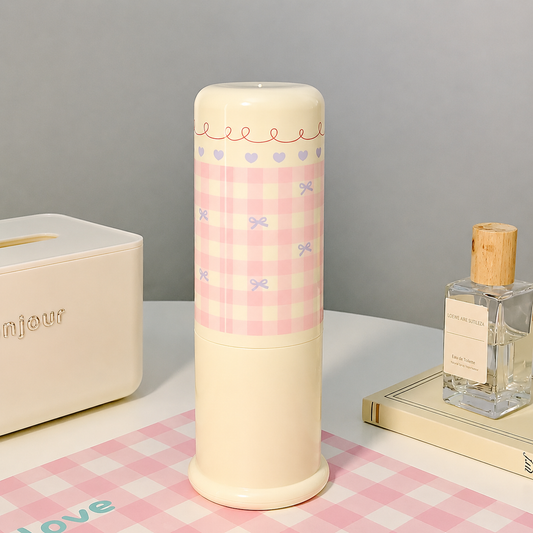 Gingham Toothbrush Holder