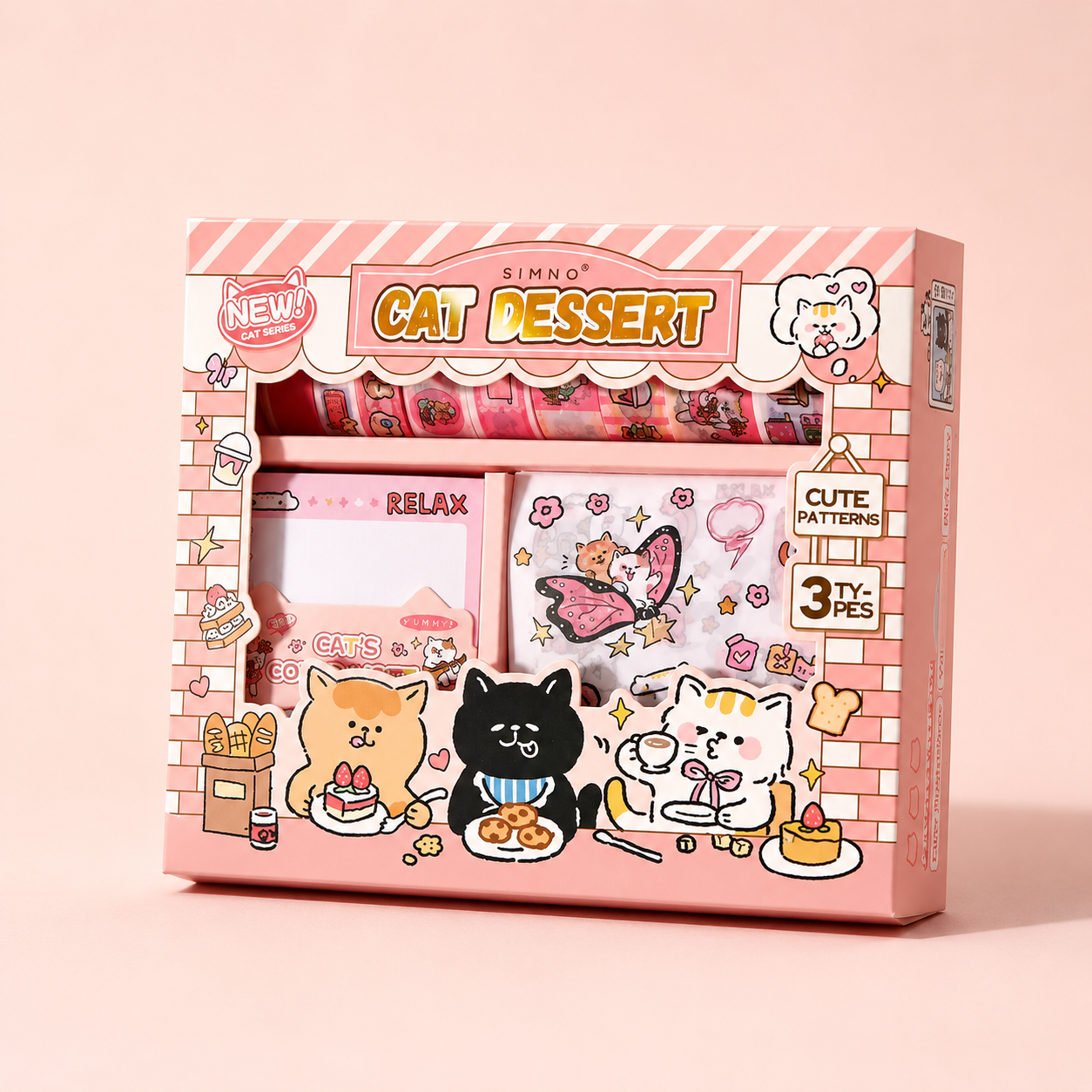 Cat Dessert Stationary Box