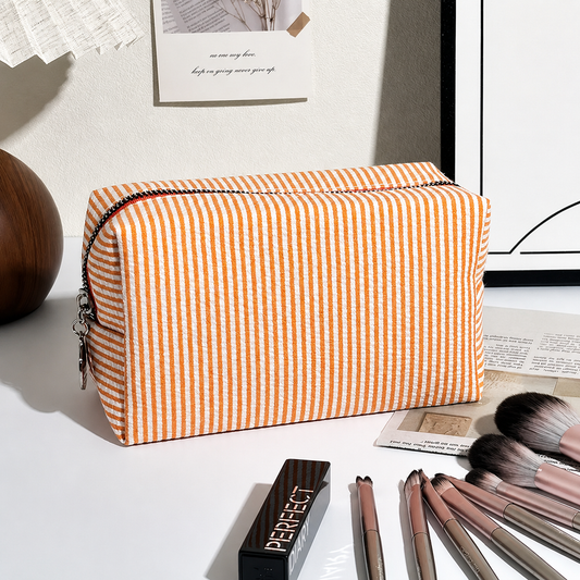 Striped Makeup Organizer