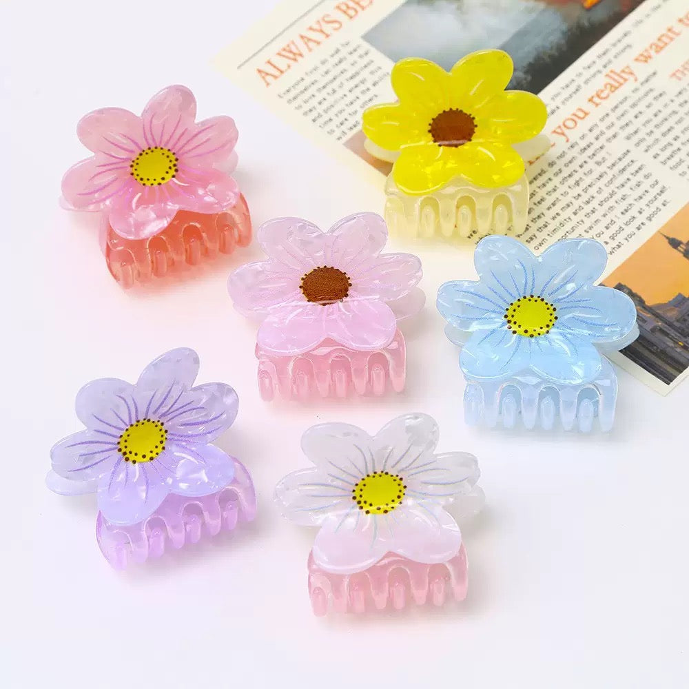 Floral Mini Claw Clip
