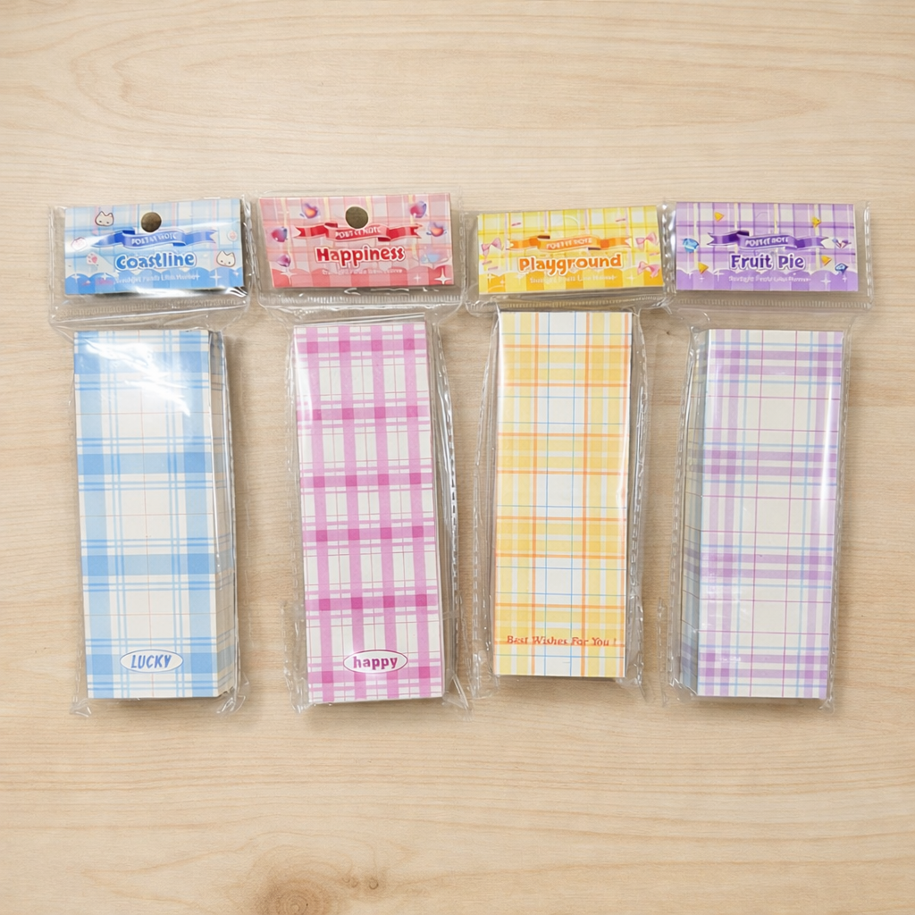 Kawaii Grid Memo Pad